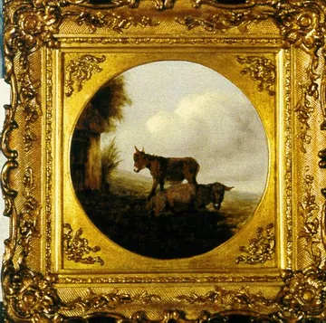 Goldrahmen nach der Restaurierung mit angepassten Ornamenten und ruhiger Fassung
